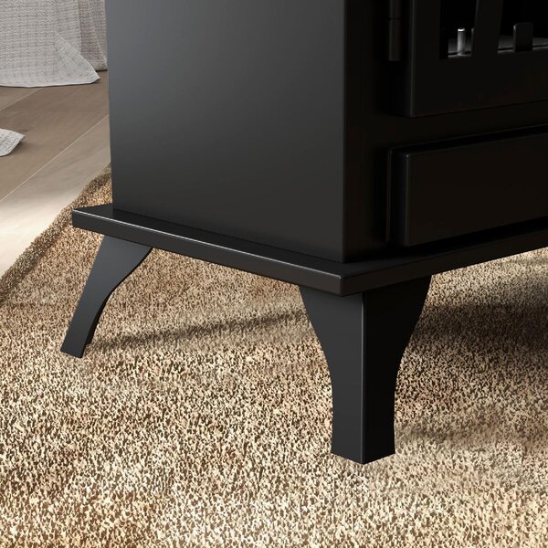 DecHome Camino a Bioetanolo da Terra con Bruciatore da 1.2L e Copertura 25mq 45x28x54cm Nero