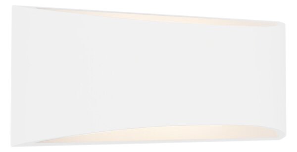 Applique da Parete 2xG9 Curva Bidirezionale 30x14cm in Gesso