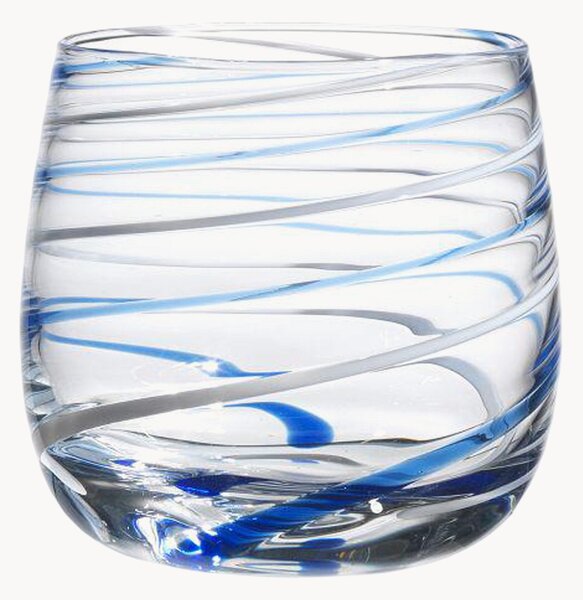 Set di 6 bicchieri in vetro soffiato Twister
