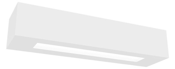 Applique da Parete 2xE14 Rettangolare 36cm in Gesso Pitturabile