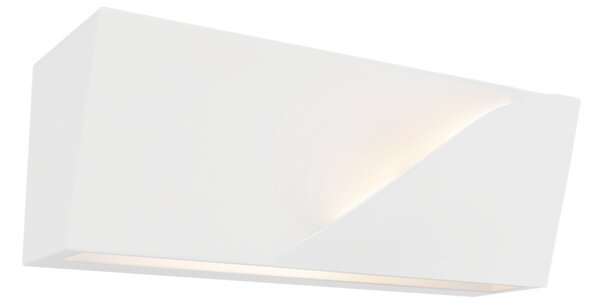 Applique da Parete G9 Rettangolare con Taglio in Gesso Pitturabile