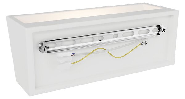 Applique da Parete G9 Rettangolare con Taglio in Gesso Pitturabile