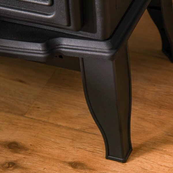 DecHome Camino Elettrico con Effetto Fiamma Temperatura Regolabile Copertura 20-25mq Nero