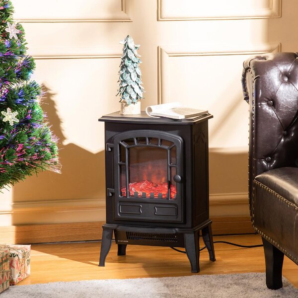 DecHome Camino Elettrico con Effetto Fiamma Temperatura Regolabile Copertura 20-25mq Nero