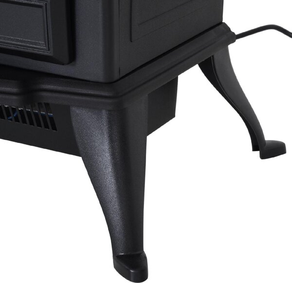DecHome Camino Elettrico con Effetto Fiamma Stile Retr Termostato 1000-2000W e Luce Regolabile colore Nero - 51A473F