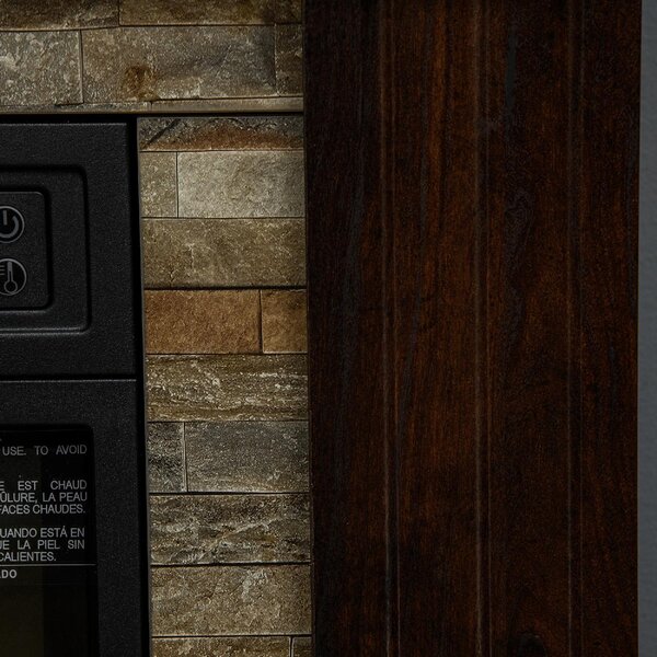 DecHome Camino Elettrico da Incasso a Terra con Timer Fiamma e Temperatura Regolabile 80x21.6x67.8 cm colore Marrone - W697DR