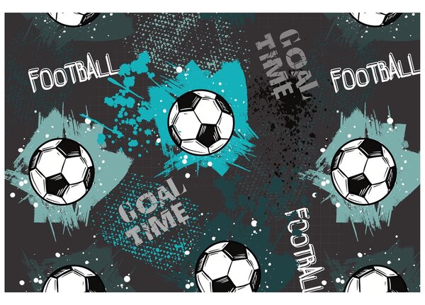 Carta da parati – Pallone da Calcio in Turchese