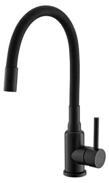 Rubinetto da cucina Alveus Flexa, beccuccio flessibile, cartuccia in Vetroceramica, nero opaco