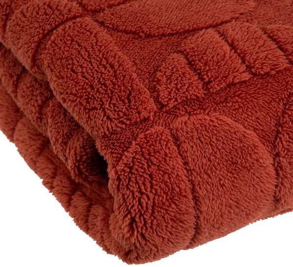 Coperta color mattone in micropile 130x160 cm Mid Century – Casa Selección