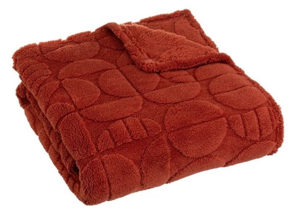 Coperta color mattone in micropile 130x160 cm Mid Century – Casa Selección