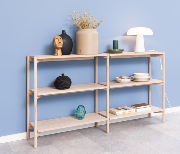Libreria di colore naturale con effetto rovere 169x88x30 cm Braidwood – Actona