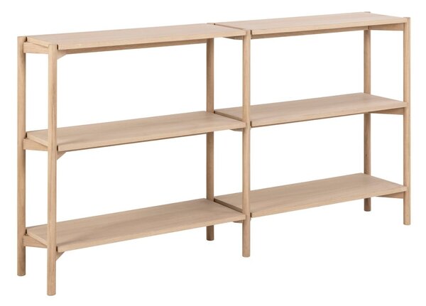 Libreria di colore naturale con effetto rovere 169x88x30 cm Braidwood – Actona