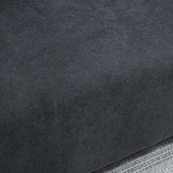 DecHome Divano 2 Posti Scandinavo in Tessuto Dimensioni 145x76x88 cm colore Grigio Scuro