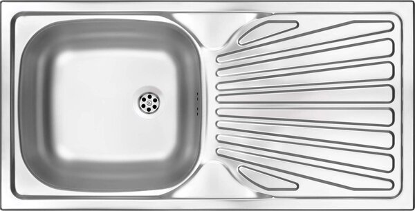 1-bowl steel sink with drainer