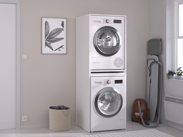 Mobile per lavatrice e asciugatrice Bianco L64 x H184 cm – ERKANO