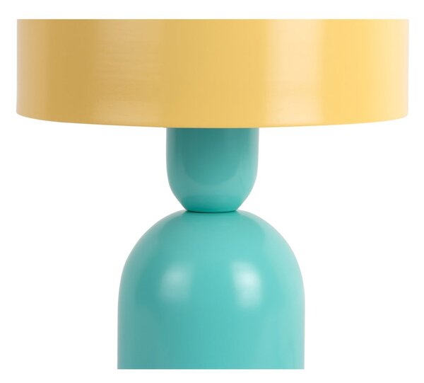 Lampada da tavolo gialla/turchese (altezza totale 24 cm) Double Funky – Leitmotiv
