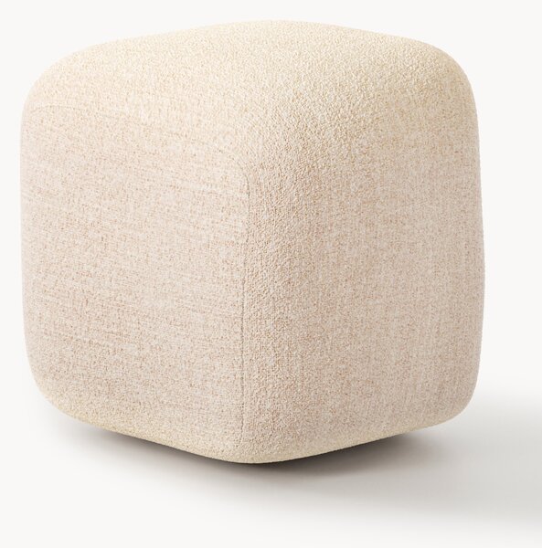 Pouf alto in bouclé Wolke