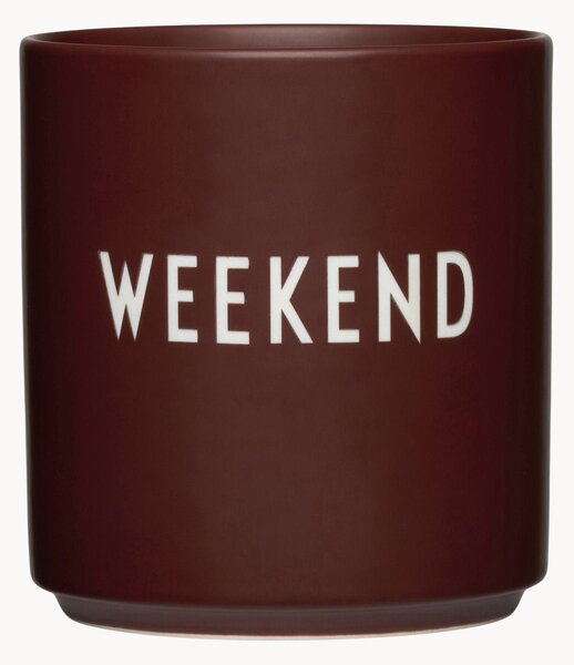 Tazza con scritta Favourite Weekend