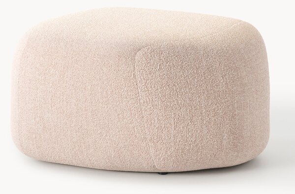 Pouf ovale in bouclé Wolke