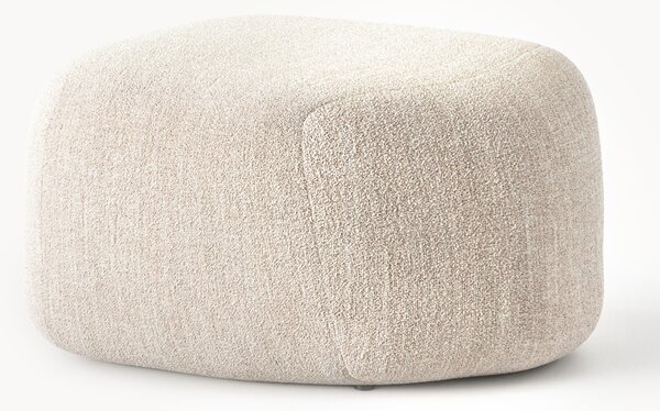 Pouf ovale in bouclé Wolke