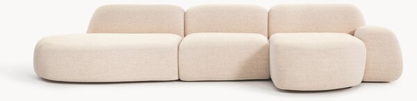 Divano angolare componibile 4 posti in bouclé con chaise longue Wolke