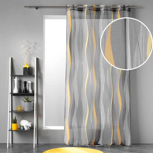 Tenda sottile grigia in voile 140x240 cm Ondulys – douceur d'intérieur