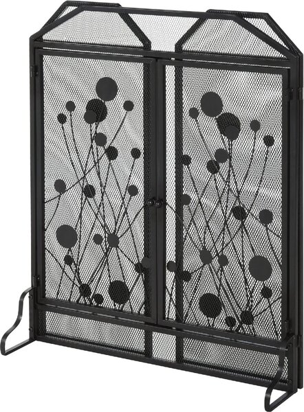 DecHome Parascintille Per Caminetto Pieghevole Porta Magnetica 125x80 cm - 830D76
