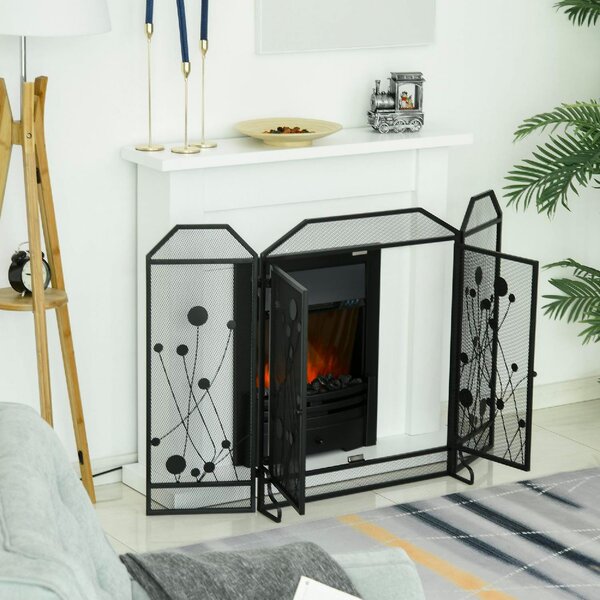 DecHome Parascintille Per Caminetto Pieghevole Porta Magnetica 125x80 cm - 830D76
