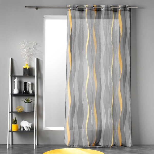 Tenda sottile grigia in voile 140x240 cm Ondulys – douceur d'intérieur