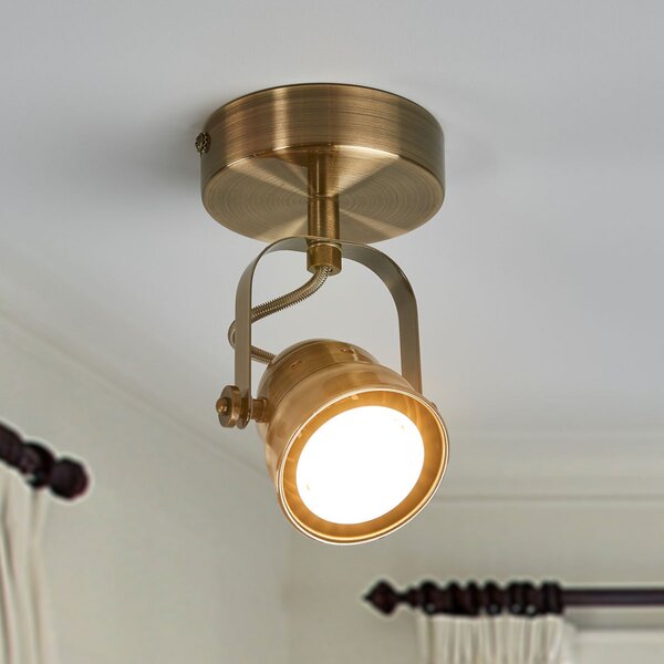 Applique da parete Lindby, Leonor, dimmerabile, Bronzo / Ottone anticato, Soggiorno, Metallo, Antico