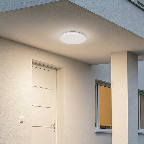 Lampade da esterno Lindby, Kirkola, Bianco, Seminterrato, Plastica