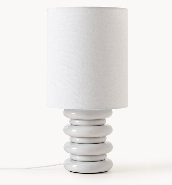 Lampada da tavolo con base in legno Nicolas