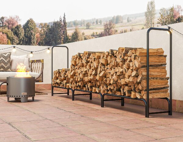 VivaGarden Portalegna da 1m Regolabile con Telo Impermeabile in PE in Metallo 300x36x99 cm colore Nero e Verde Scuro - W746DG