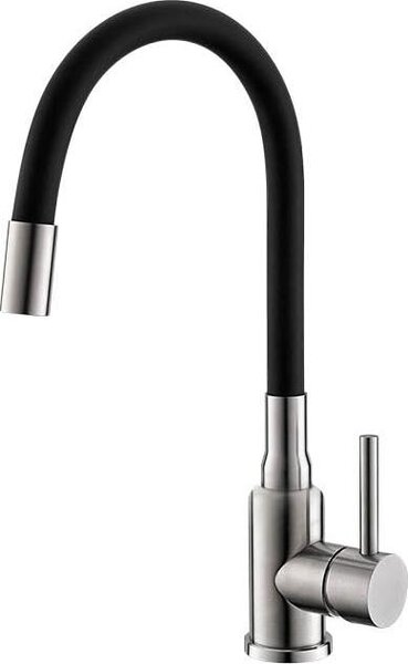 Rubinetto da cucina Alveus Flexa, beccuccio flessibile, cartuccia in Vetroceramica, nero satinato