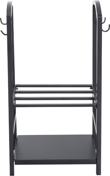 VivaGarden Portalegna con Set Attrezzi Per I lt Camino In Acciaio Nero 40x30x74.5 cm - 8D0143