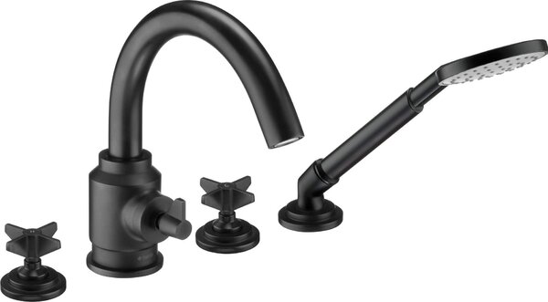 4-hole bathtub mixer with shower set