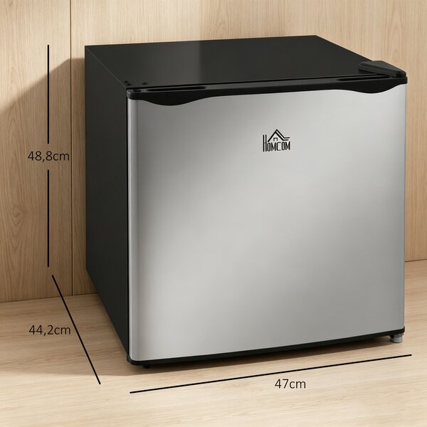 HOMCOM Mini Congelatore da 35L con Ripiano Rimovibile e Temperatura Regolabile, 47x44.2x48.8 cm, Argento | Aosom Italy