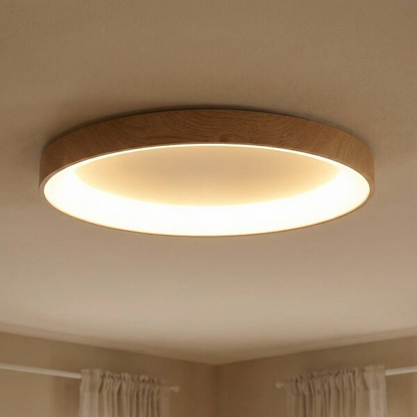 Mantra Iluminación Plafoniera a LED Niseko II, dimmerabile, Legno chiaro, Soggiorno / Sala da pranzo, Alluminio, Moderno, Plafoniera LED
