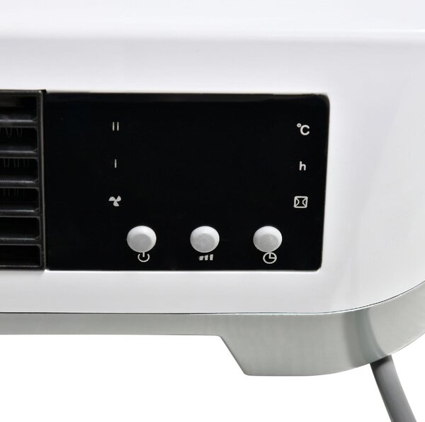 DecHome Stufa Elettrica da Parete con Telecomando Temperatura Regolabile e Timer Bianco - 826DH54
