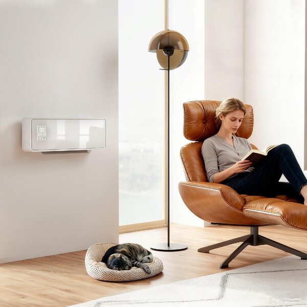 DecHome Termoventilatore Stufa Elettrica Ceramica 2000W a Parete con 3 Modalit Temperatura Regolabile Timer Telecomando Blocco Bambini colore Bian