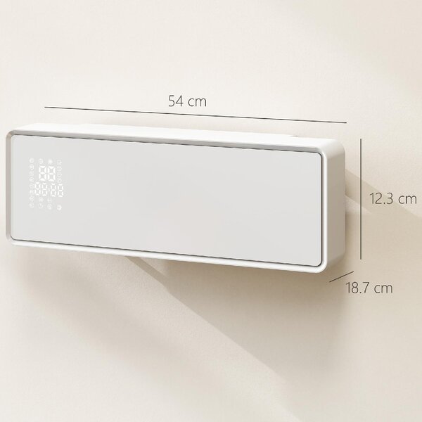 DecHome Termoventilatore Stufa Elettrica Ceramica 2000W a Parete con 3 Modalit Temperatura Regolabile Timer Telecomando Blocco Bambini colore Bian