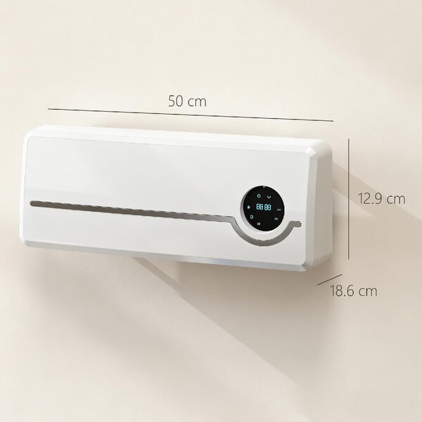 DecHome Termoventilatore Stufa Elettrica Ceramica 2000W a Parete con 3 Modalit Temperatura Regolabile Timer Telecomando Blocco Bambini colore Bian