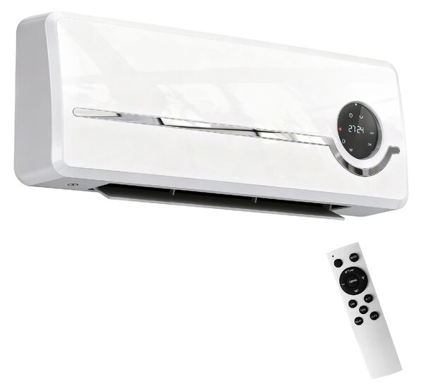 DecHome Termoventilatore Stufa Elettrica Ceramica 2000W a Parete con 3 Modalit Temperatura Regolabile Timer Telecomando Blocco Bambini colore Bian