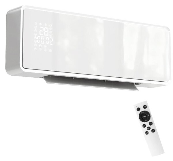 DecHome Termoventilatore Stufa Elettrica Ceramica 2000W a Parete con 3 Modalit Temperatura Regolabile Timer Telecomando Blocco Bambini colore Bian