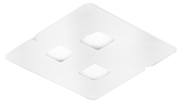 Lampada a Soffitto GISELLE P/P 3XGX53 Max 3x8W in Alluminio Bianco, Design Moderno Biemissione 120° per Interni - Gealuce