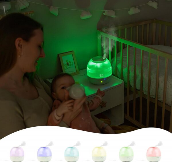 Babymoov Umidificatore d'aria a freddo Capacit 2 Lt con Luce notturna colore Bianco - Bubble
