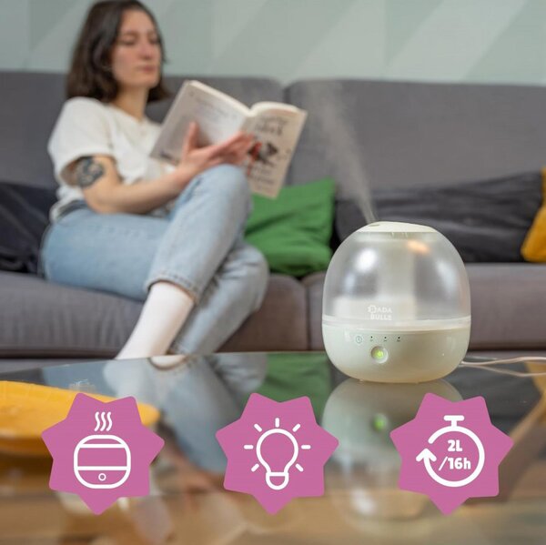 Babymoov Umidificatore d'aria a freddo Capacit 2 Lt con Luce notturna colore Bianco - Bubble