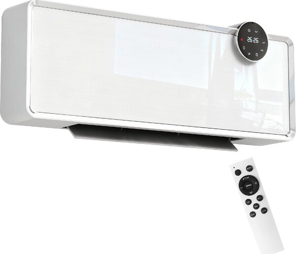 DecHome Termoventilatore Stufa Elettrica Ceramica 2000W da Parete con 3 Modalit Temperatura Regolabile Timer e Telecomando colore Bianco - W860WT