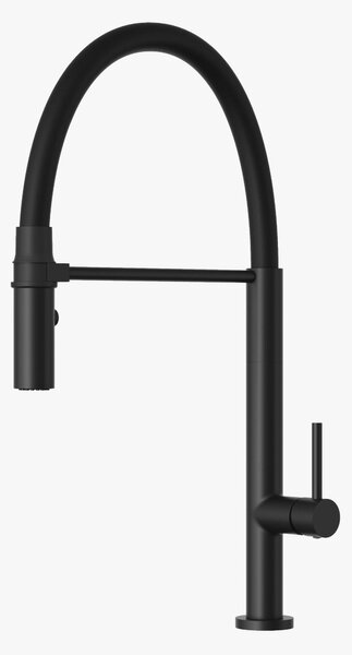 Granitan | Rubinetto da cucina - Alto - Gomito - Supporto magnetico - Flessibile - Nero - Rubinetto da cucina - Testa in Vetroceramica - SCALA