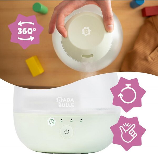 Babymoov Umidificatore d'aria a freddo Capacit 2 Lt con Luce notturna colore Bianco - Bubble